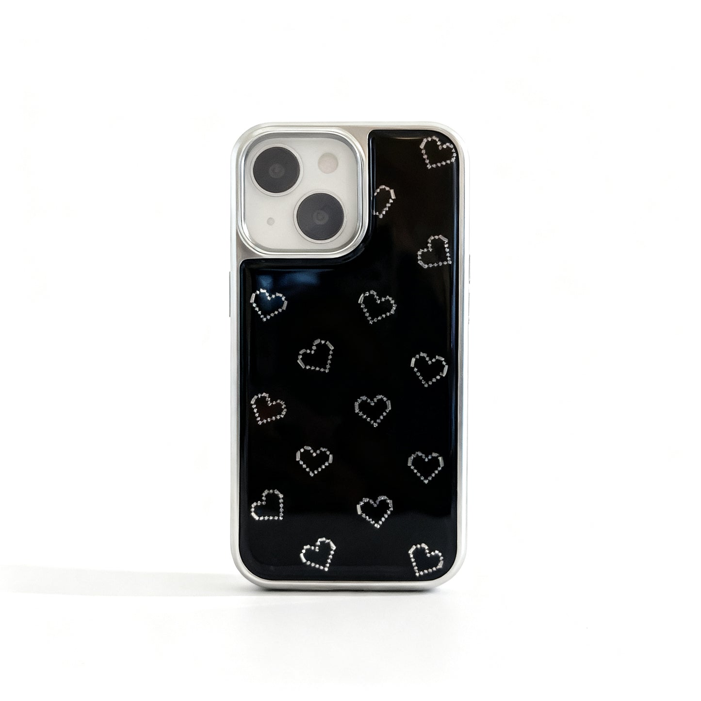 Gold Heart Minimal Soft Phone Case for iPhone