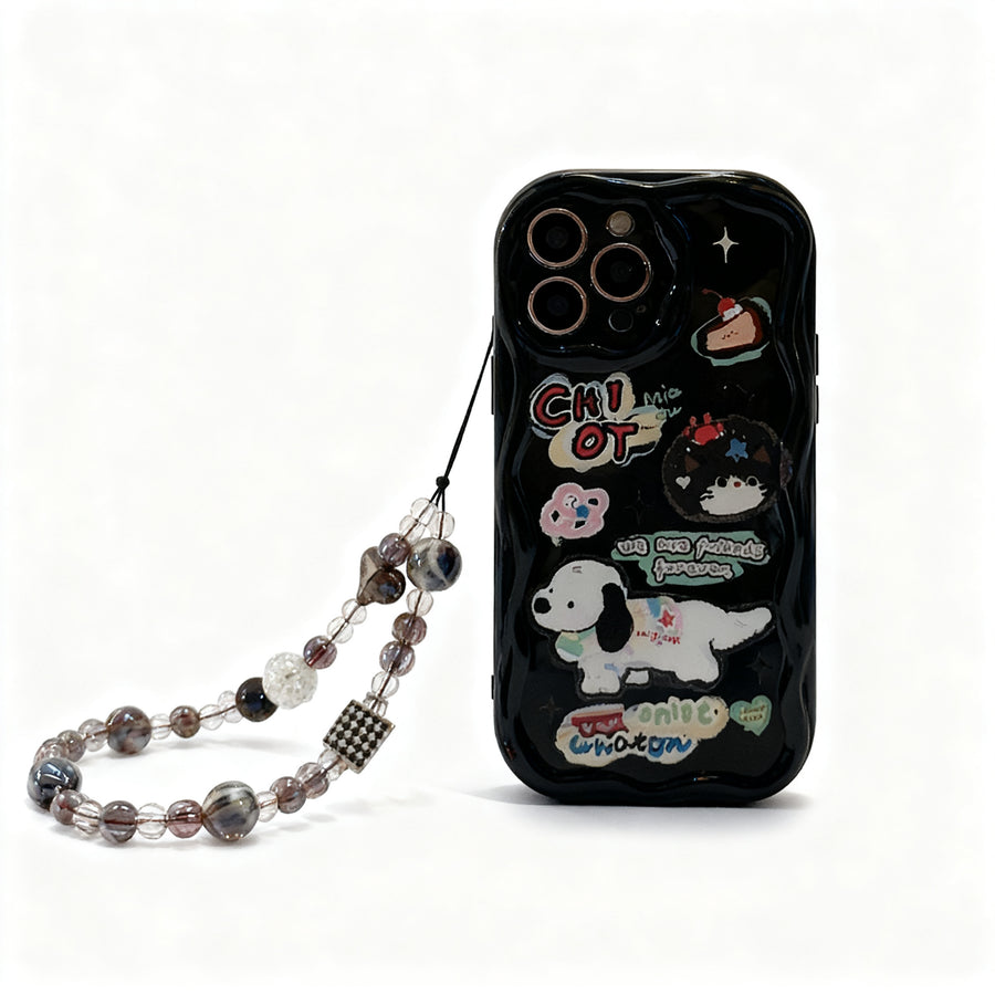 Cute Dog Doodle Soft Phone Case for iPhone