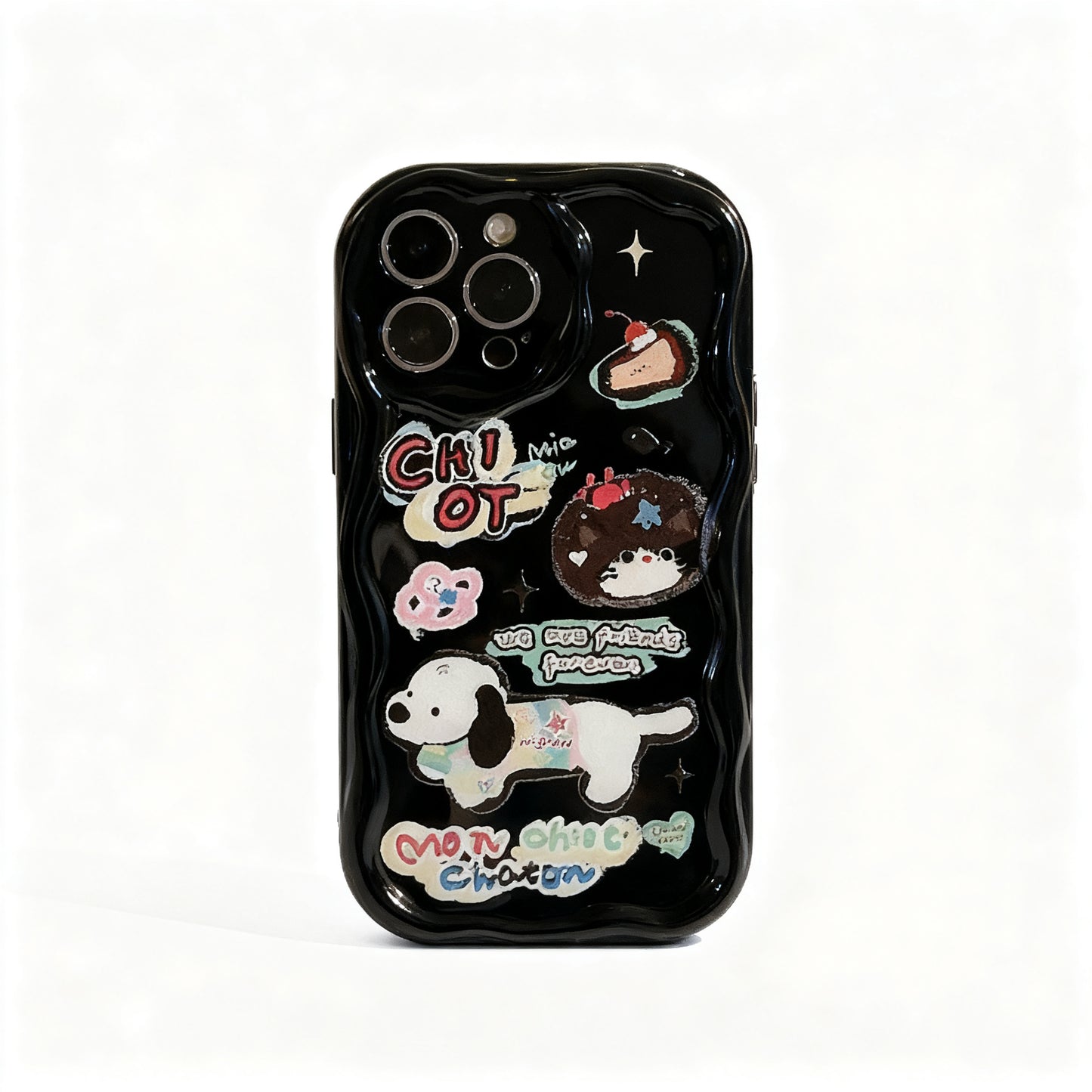 Cute Dog Doodle Soft Phone Case for iPhone