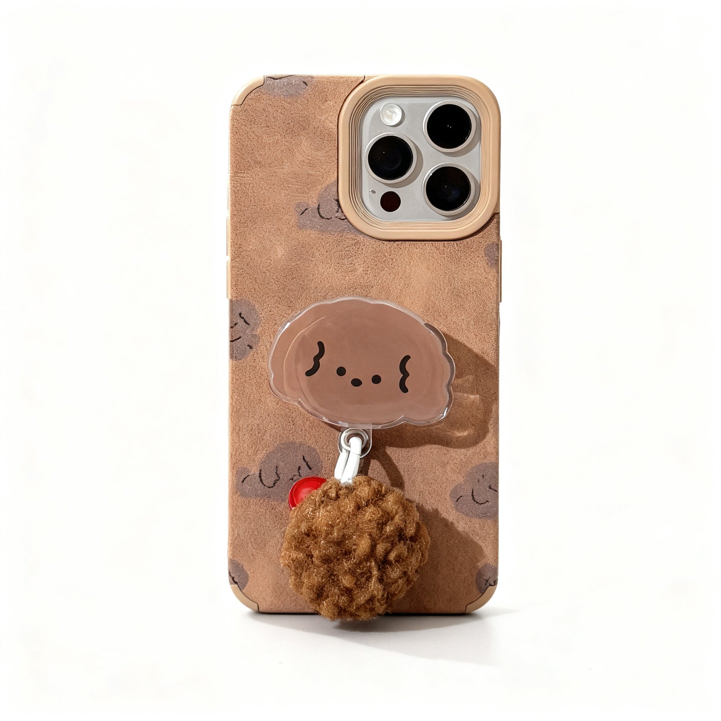 Brown Dog Print Vintage Soft Phone Case for iPhone