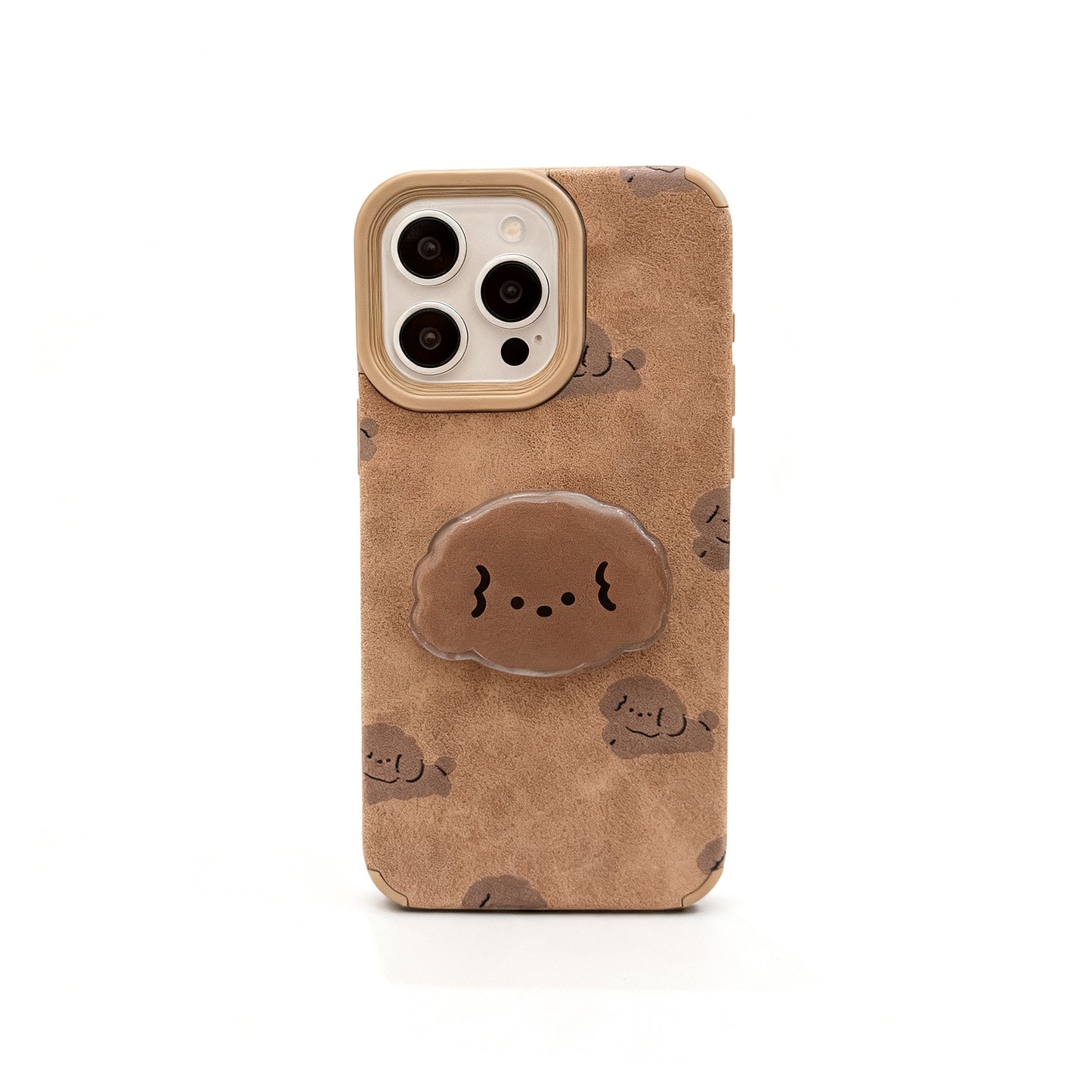 Brown Dog Print Vintage Soft Phone Case for iPhone