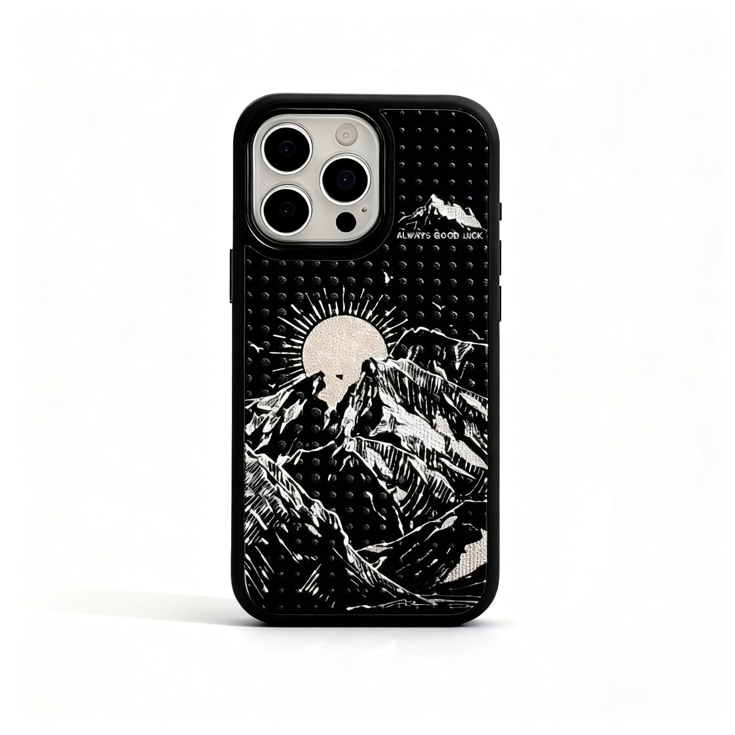Gold Mountain Sunset Design Phone Case for iPhone