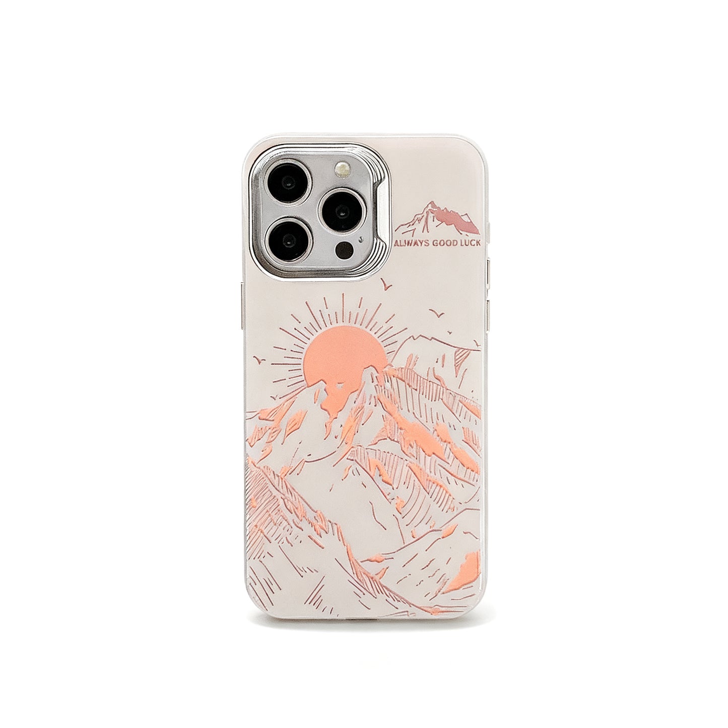 Gold Sunset Landscape Glossy Phone Case for iPhone