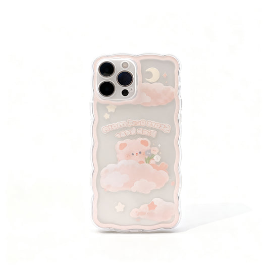Transparent Wave Lace Soft Phone Case for iPhone