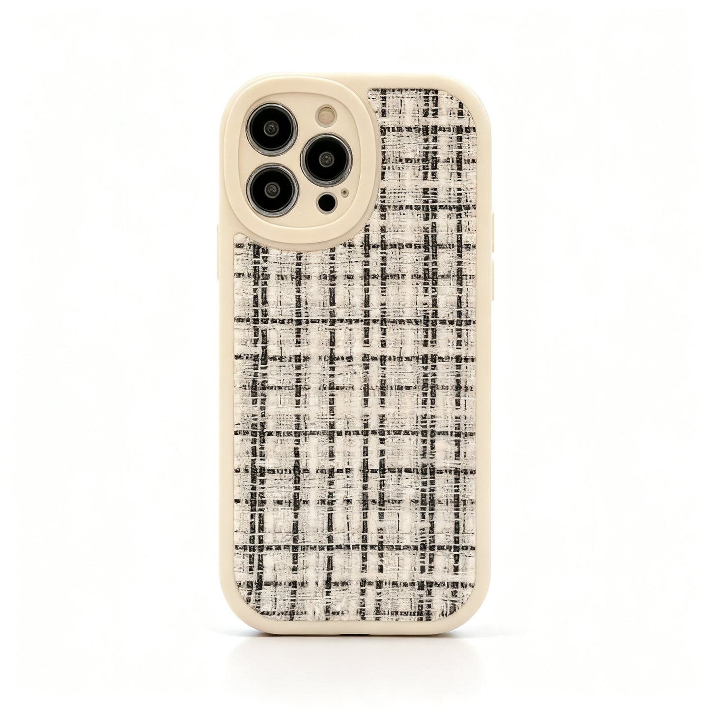 Black and White Plaid Soft Phone Case for iPhone