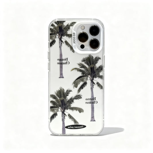 Tropical Palm Tree Glitter Phone Case for iPhone