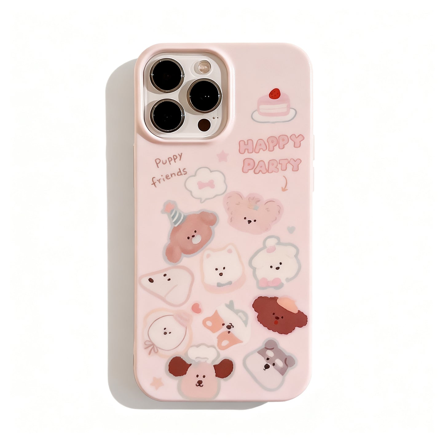 Cute Cartoon Dog Face Soft Phone Case for iPhone
