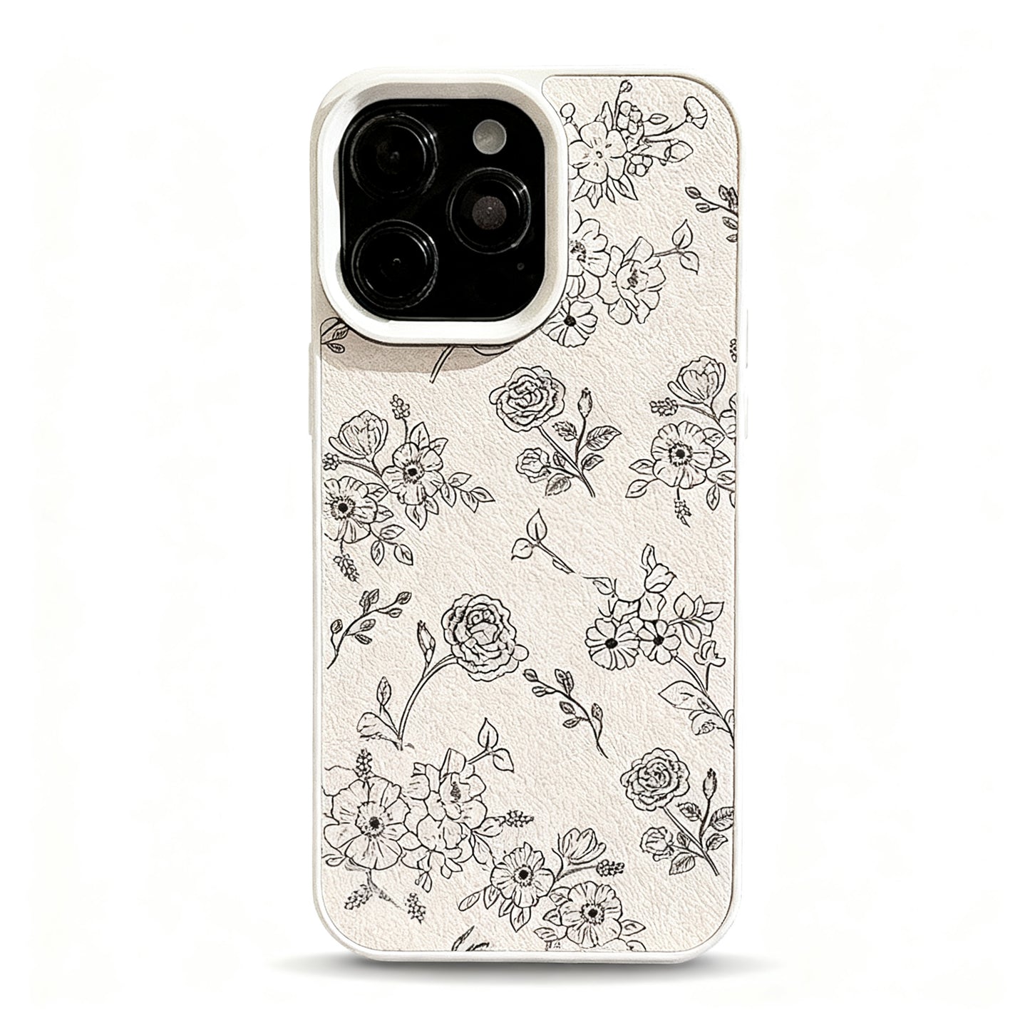 Elegant Rose Line Art Soft Phone Case for iPhone