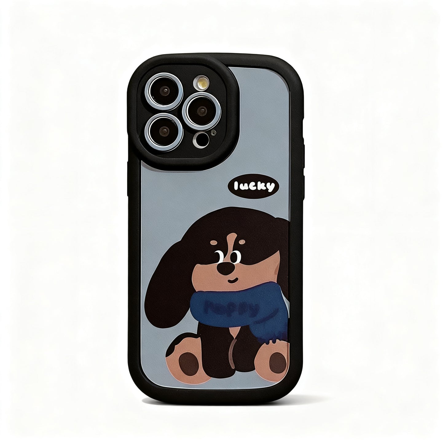Cute Dog Pattern Silicone Phone Case for iPhone