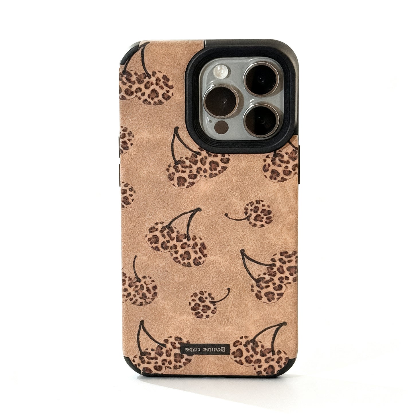 Cute Cherry Leopard Print Soft Phone Case for iPhone
