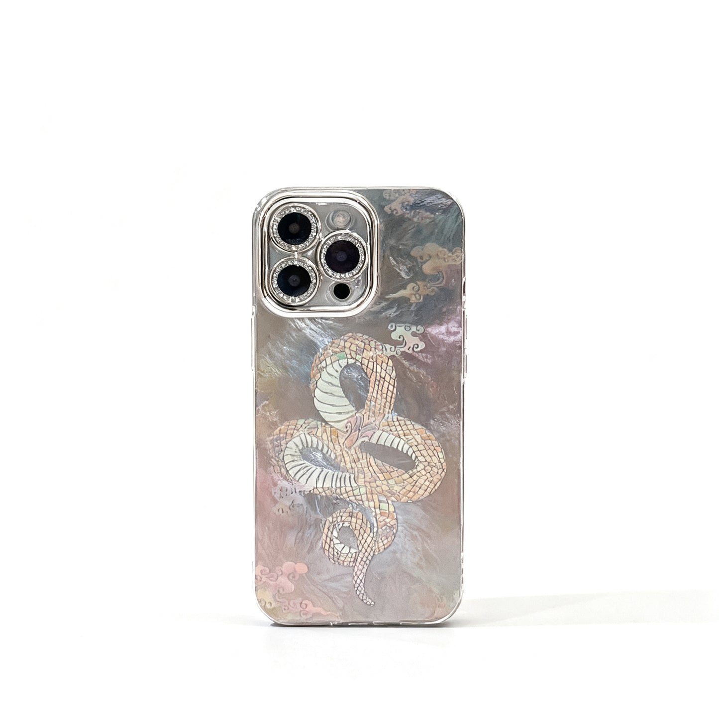 Red Snake Cloud Pattern Shockproof Phone Case for iPhone