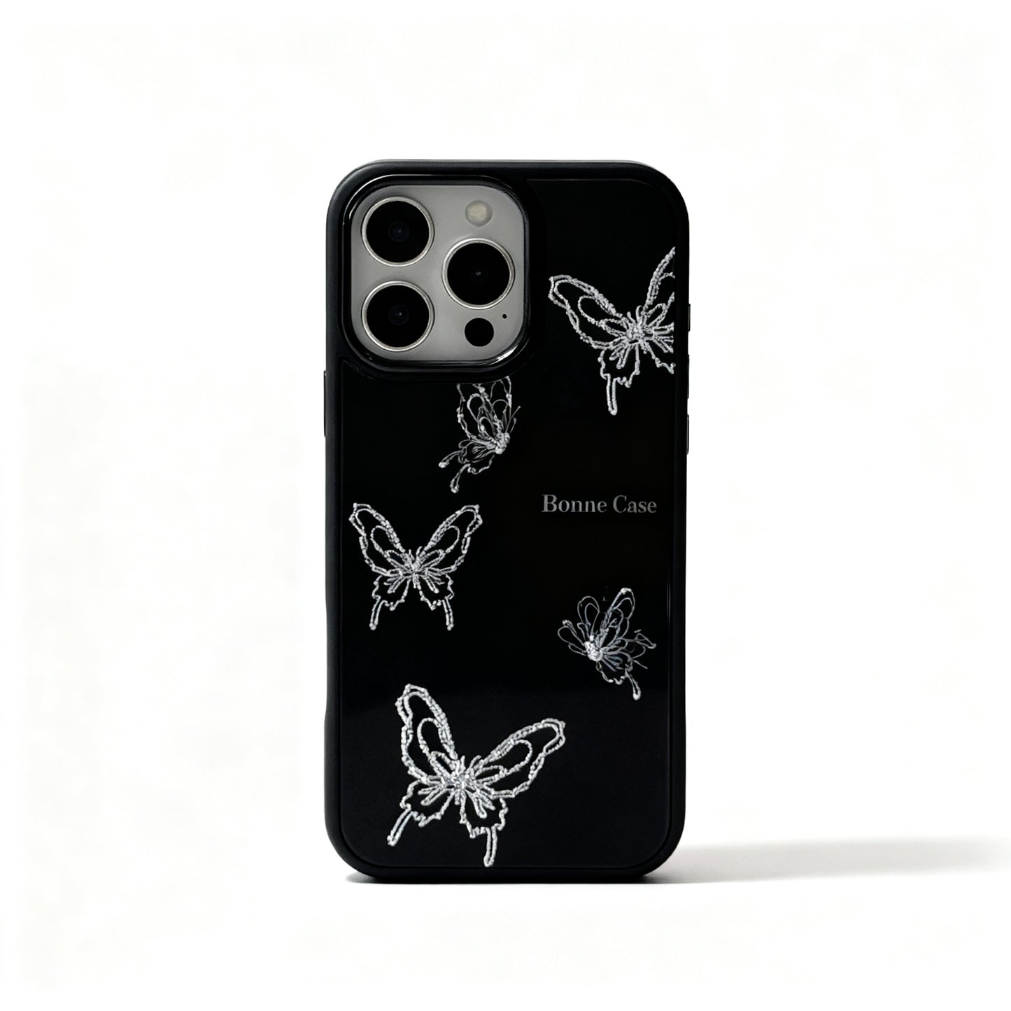 Gold Butterfly Glossy Phone Case for iPhone