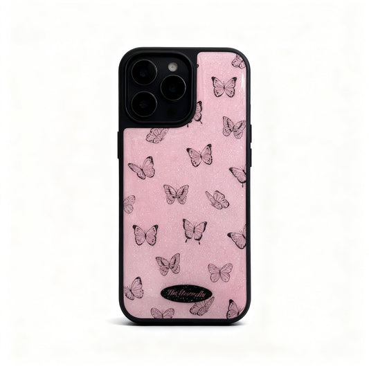 Pink Glitter Butterfly Shockproof Phone Case for iPhone