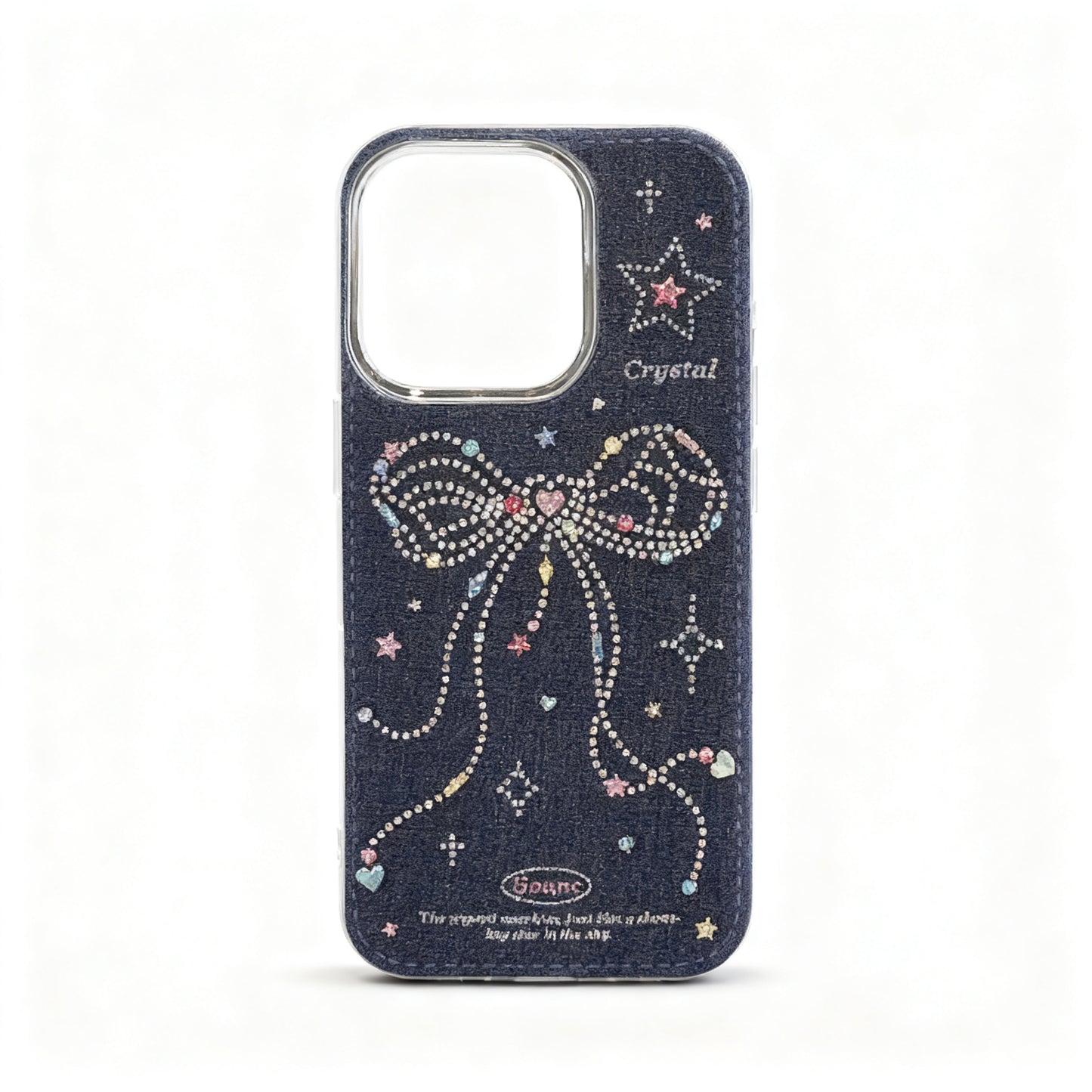 Pink Butterfly Denim Soft Phone Case for iPhone