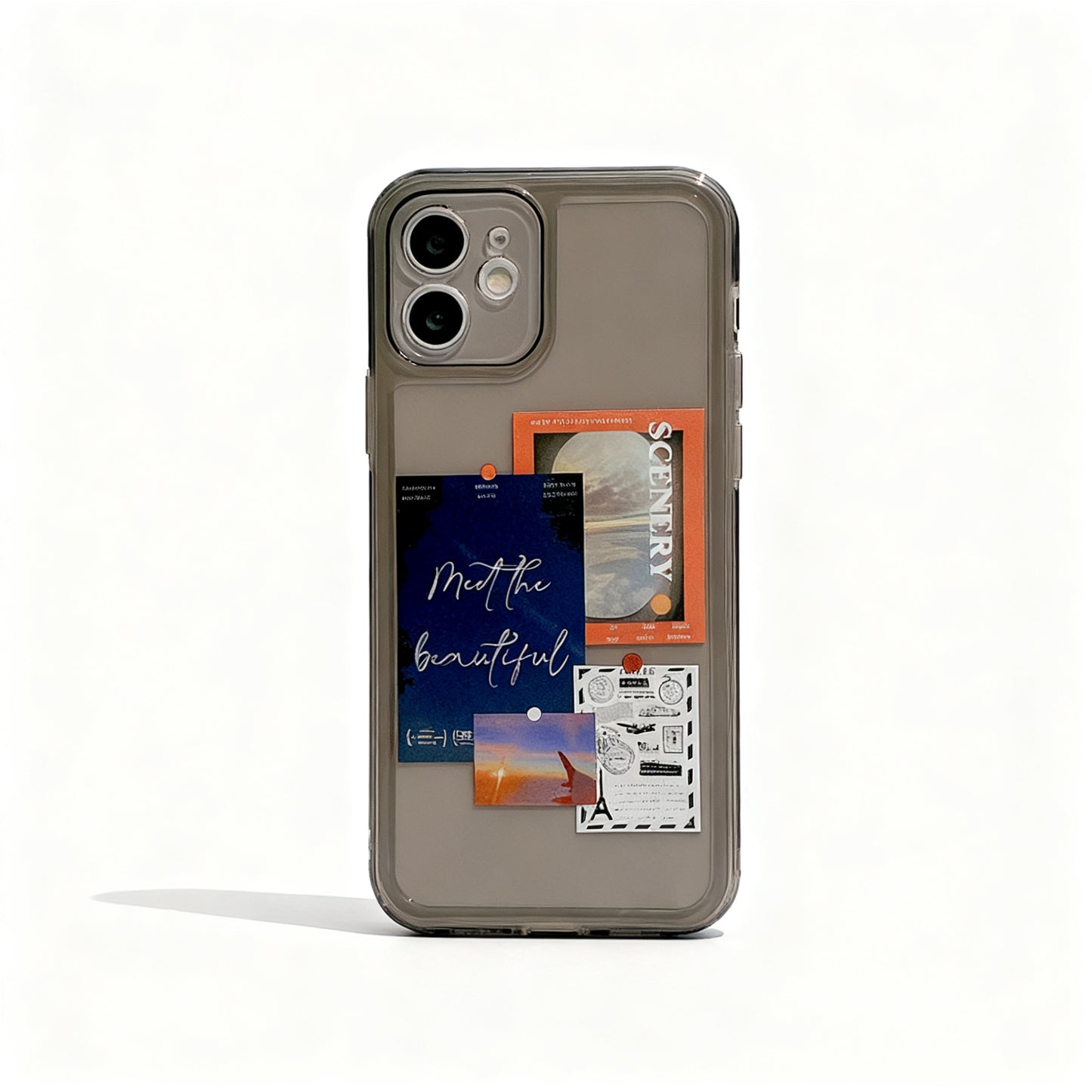 Minimalist Black Marble Shockproof Phone Case for iPhone