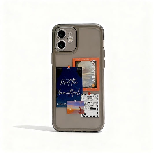 Minimalist Black Marble Shockproof Phone Case for iPhone