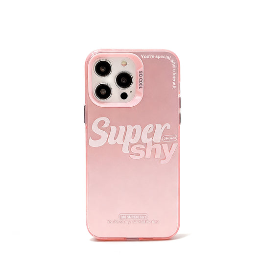 Pink Minimalist English Design Phone Case for iPhone