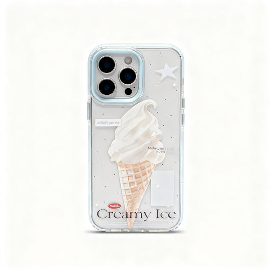 Korean Style Star Ice Cream Clear Phone Case for iPhone