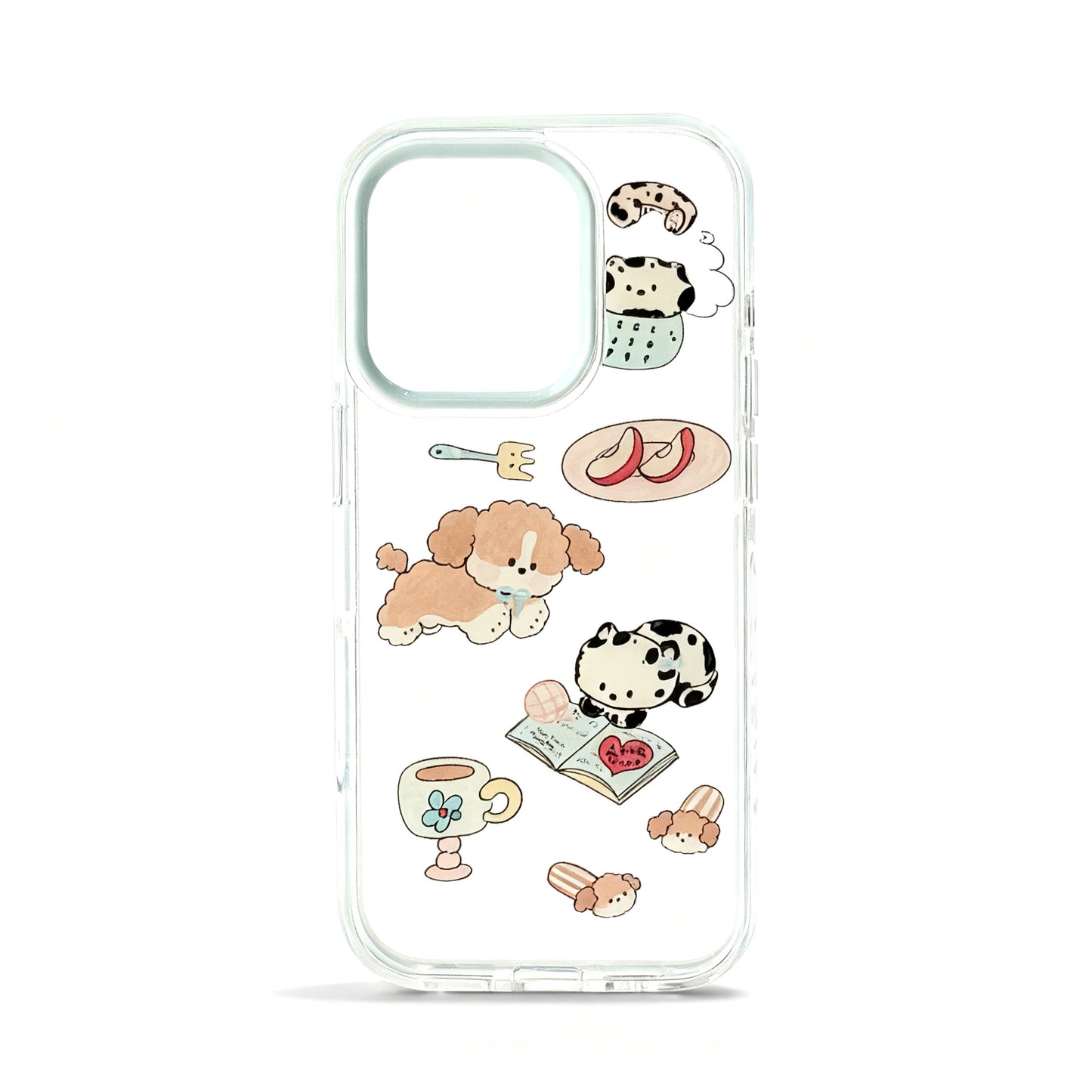 Light Blue Cartoon Animal Soft Phone Case for iPhone