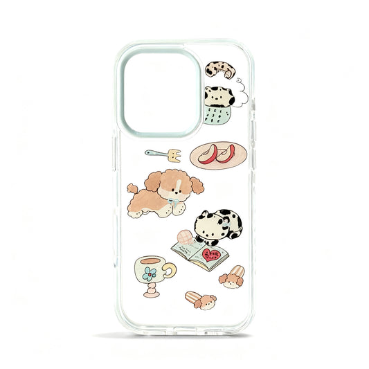 Light Blue Cartoon Animal Soft Phone Case for iPhone