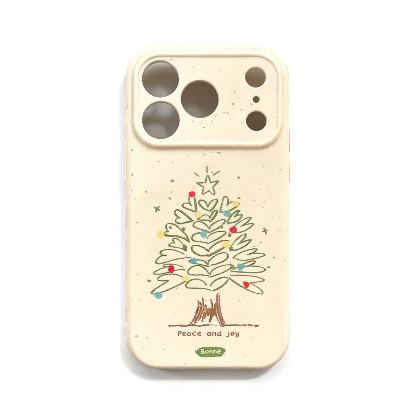 Cute Winter Heart Christmas Tree Soft Phone Case for iPhone