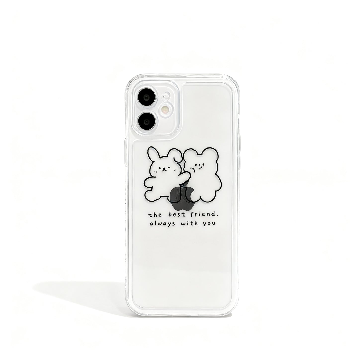 Cute Minimalist Side Pattern Soft Phone Case for iPhone