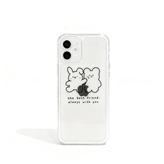 Cute Minimalist Side Pattern Soft Phone Case for iPhone