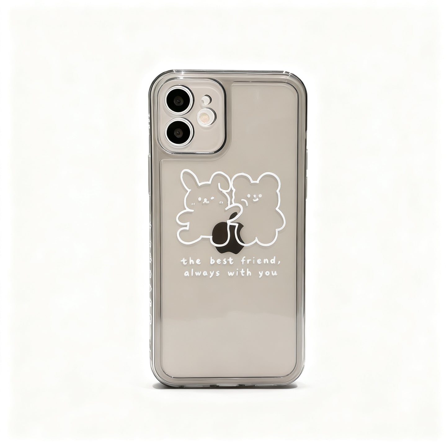 Cute Minimalist Side Pattern Soft Phone Case for iPhone