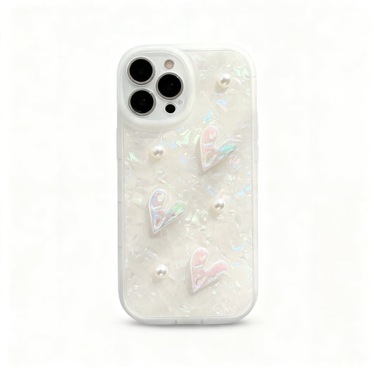 Pink Heart 3D Soft Phone Case for iPhone