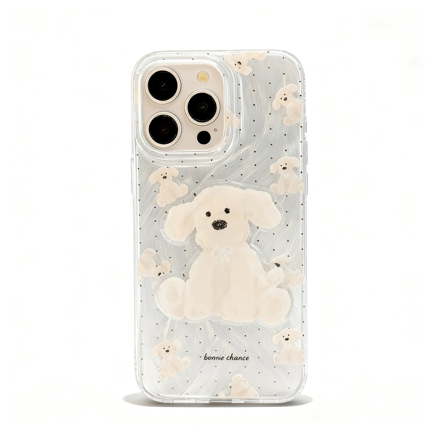 Cute Doll Dog Stand Phone Case for iPhone