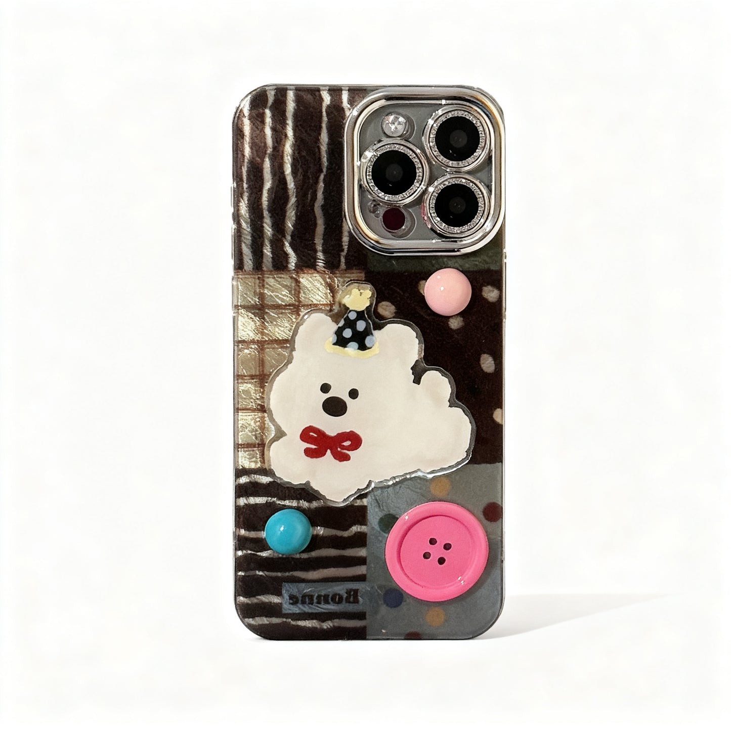 Cute Dog and Cat 3D Phone Case for iPhone