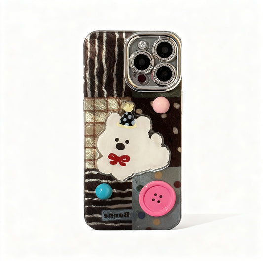 Cute Dog and Cat 3D Phone Case for iPhone