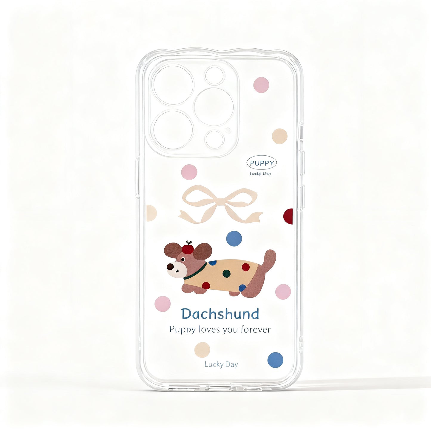 Colorful Dachshund Pattern Soft Phone Case for iPhone