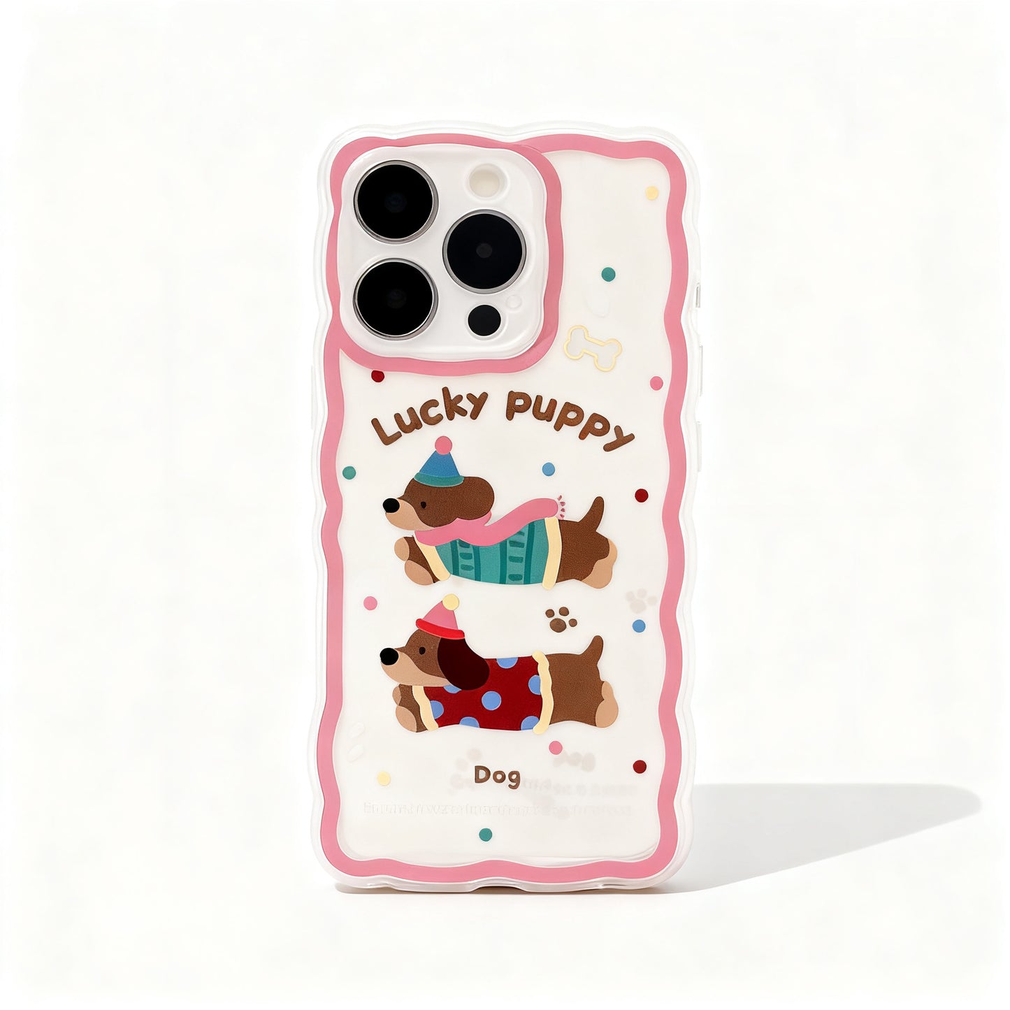 Colorful Dachshund Pattern Soft Phone Case for iPhone
