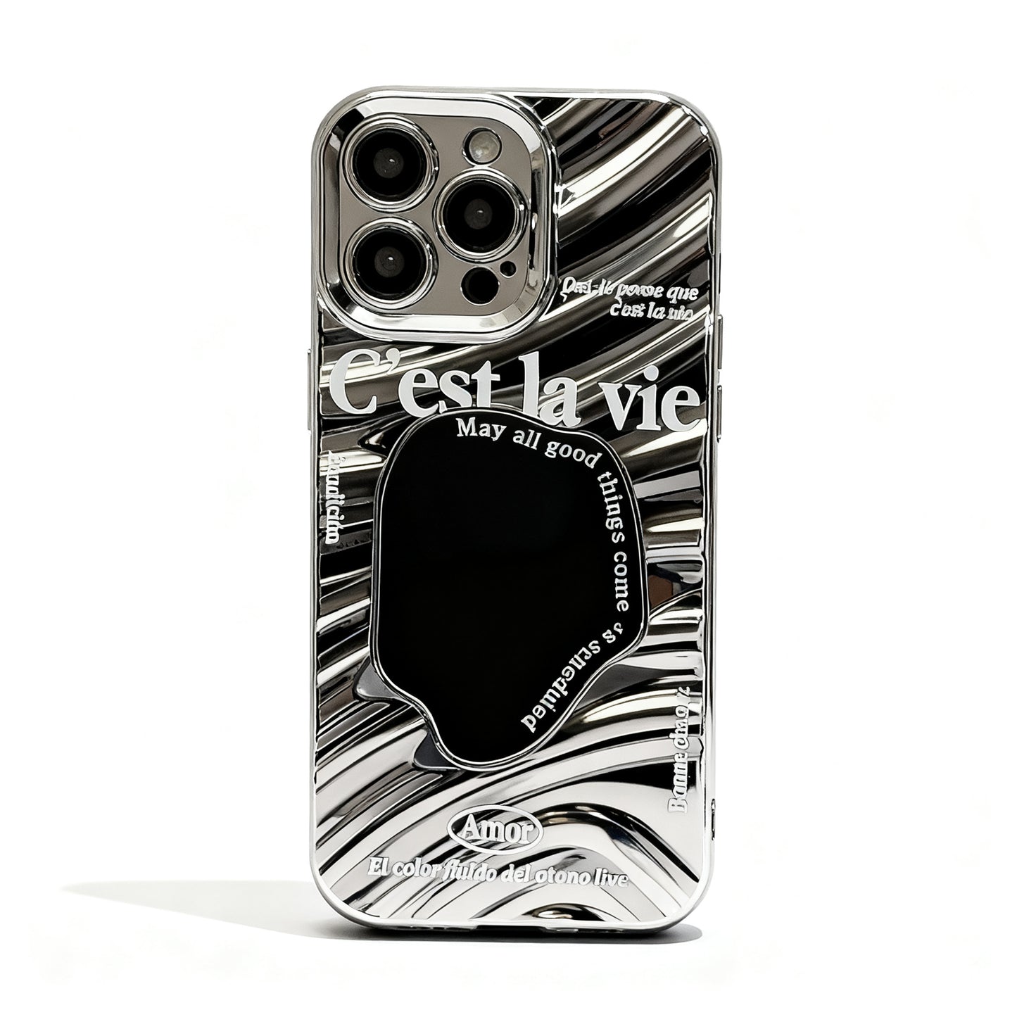 Minimalist Glossy Mirror Phone Case for iPhone