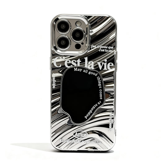Minimalist Glossy Mirror Phone Case for iPhone