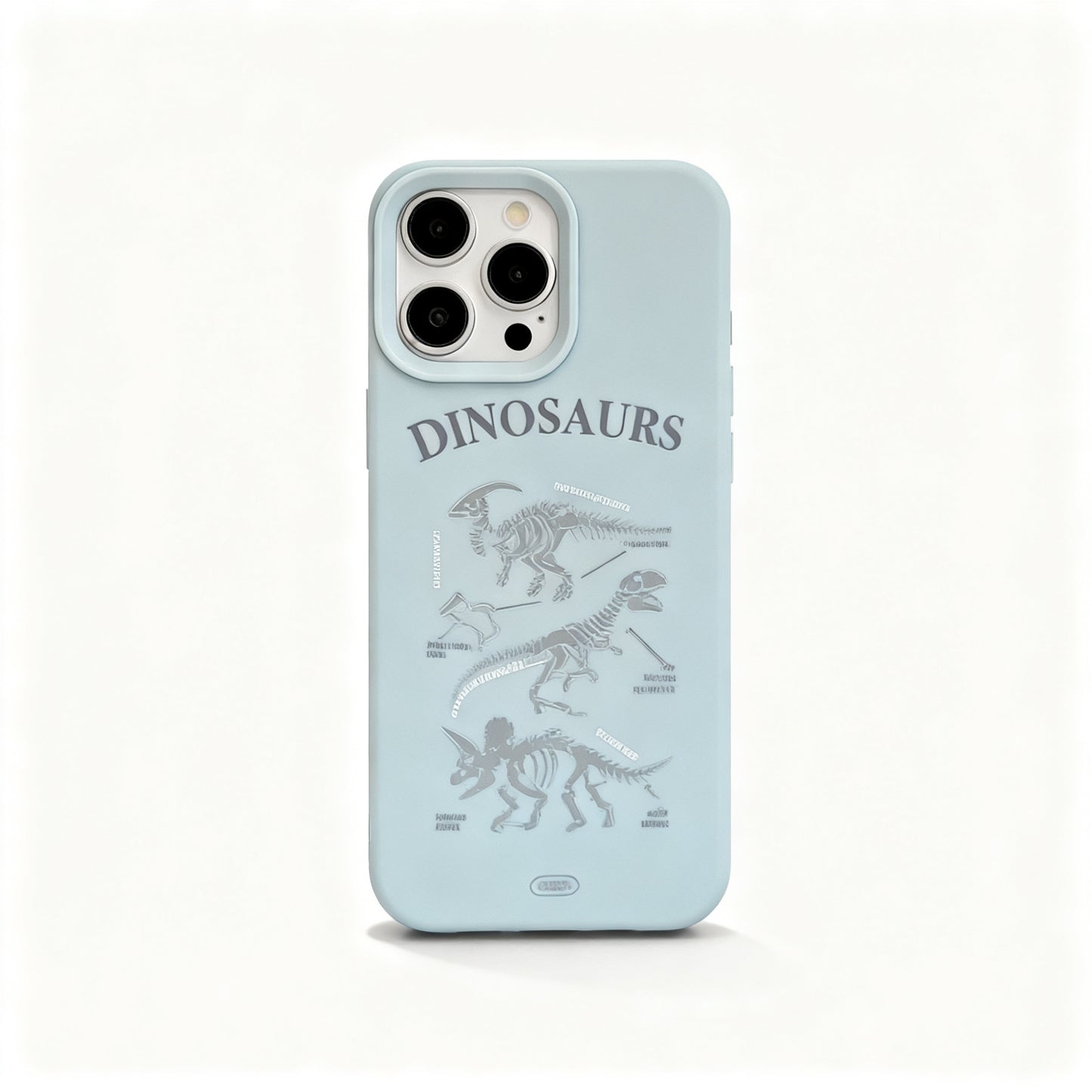 Blue Dinosaur Bone Vintage Soft Phone Case for iPhone