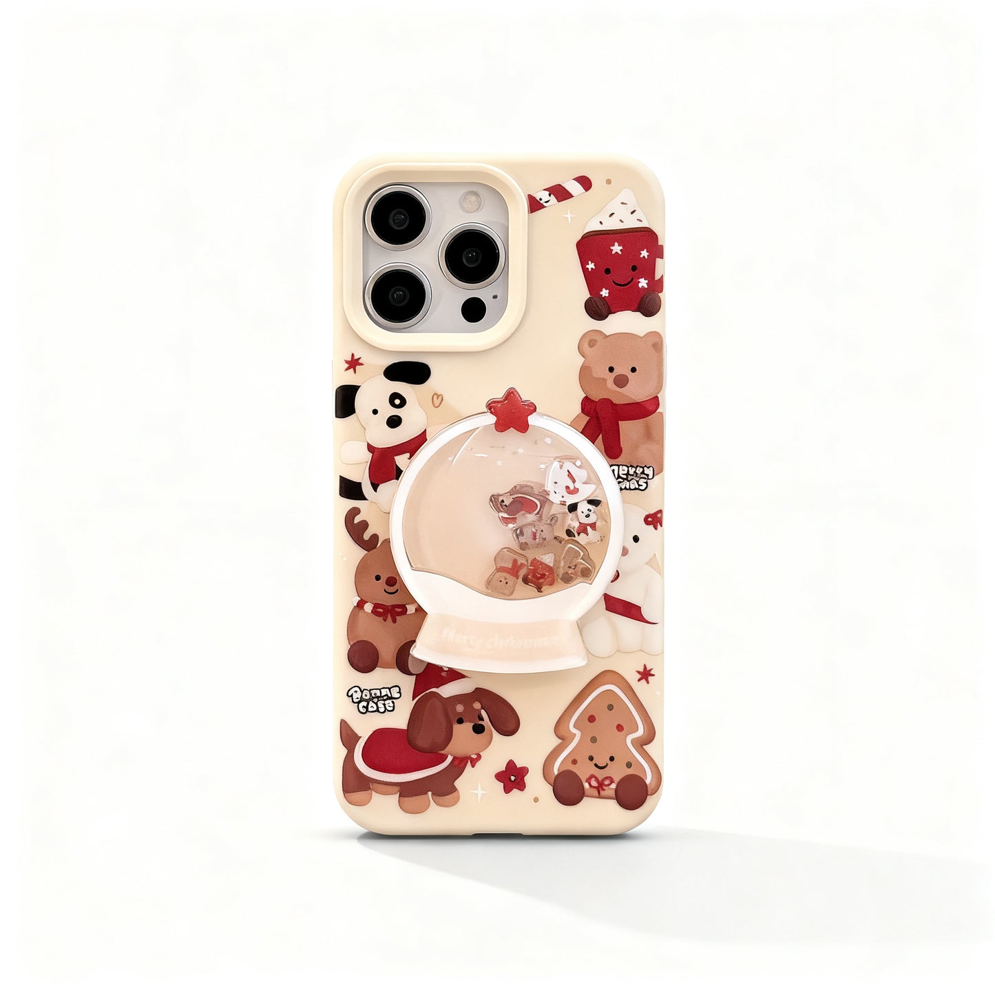 Pink Crystal Ball Stand Phone Case for iPhone