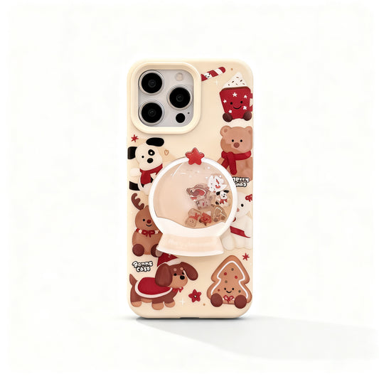 Pink Crystal Ball Stand Phone Case for iPhone