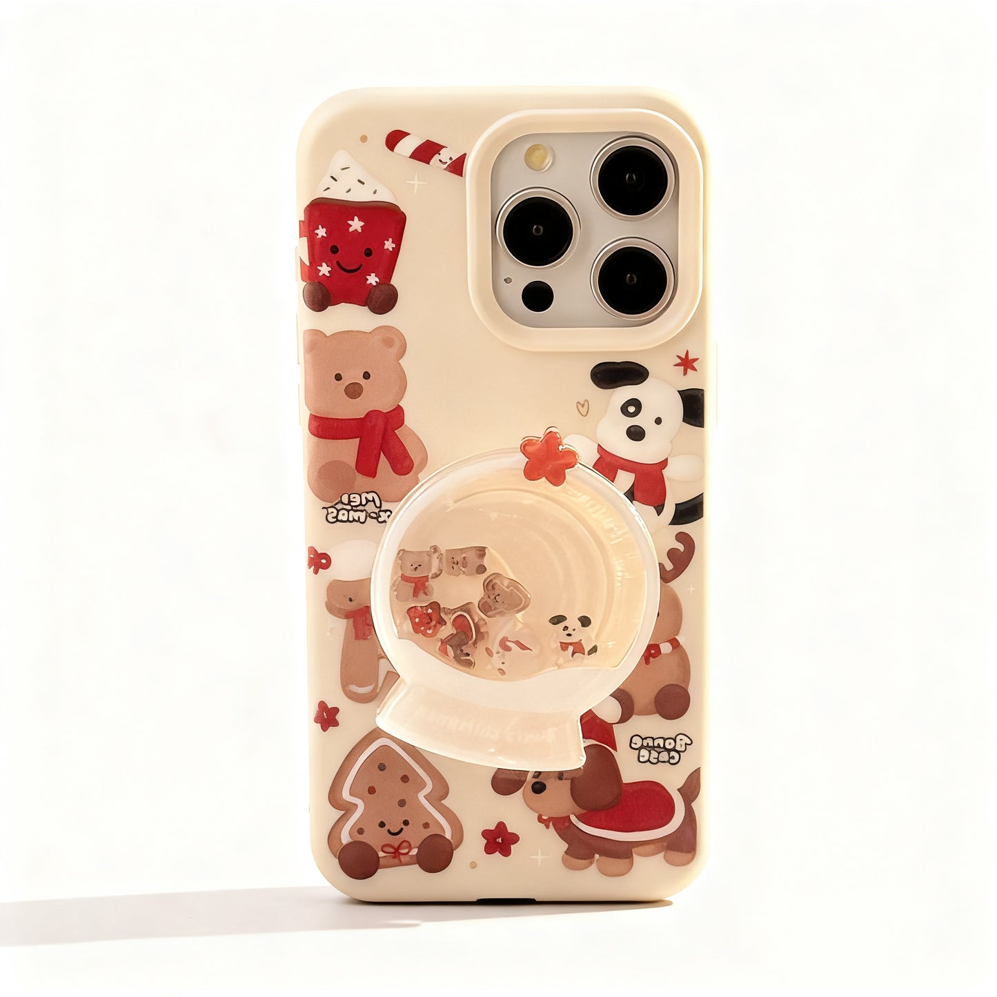 Pink Crystal Ball Stand Phone Case for iPhone