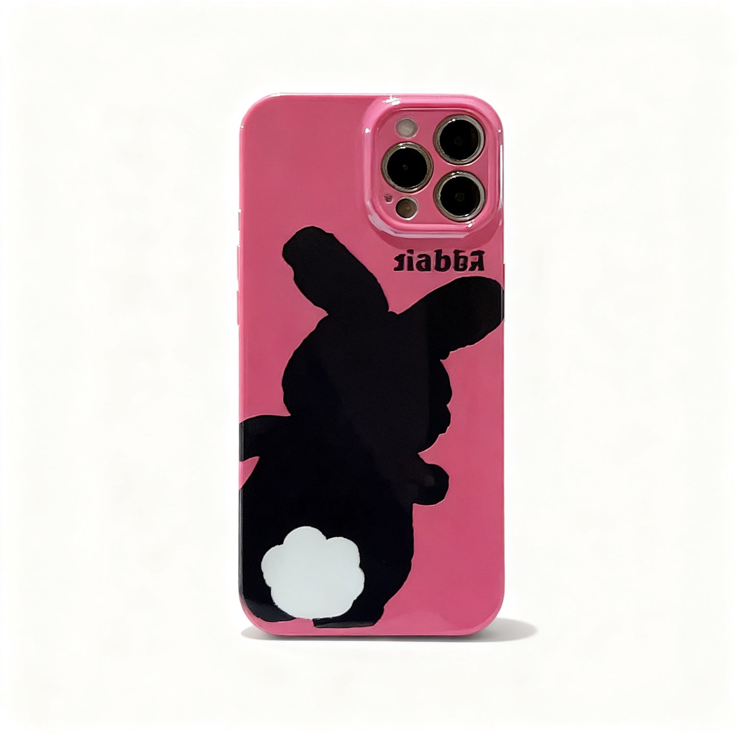 Black Bunny Silhouette Minimalist Phone Case for iPhone