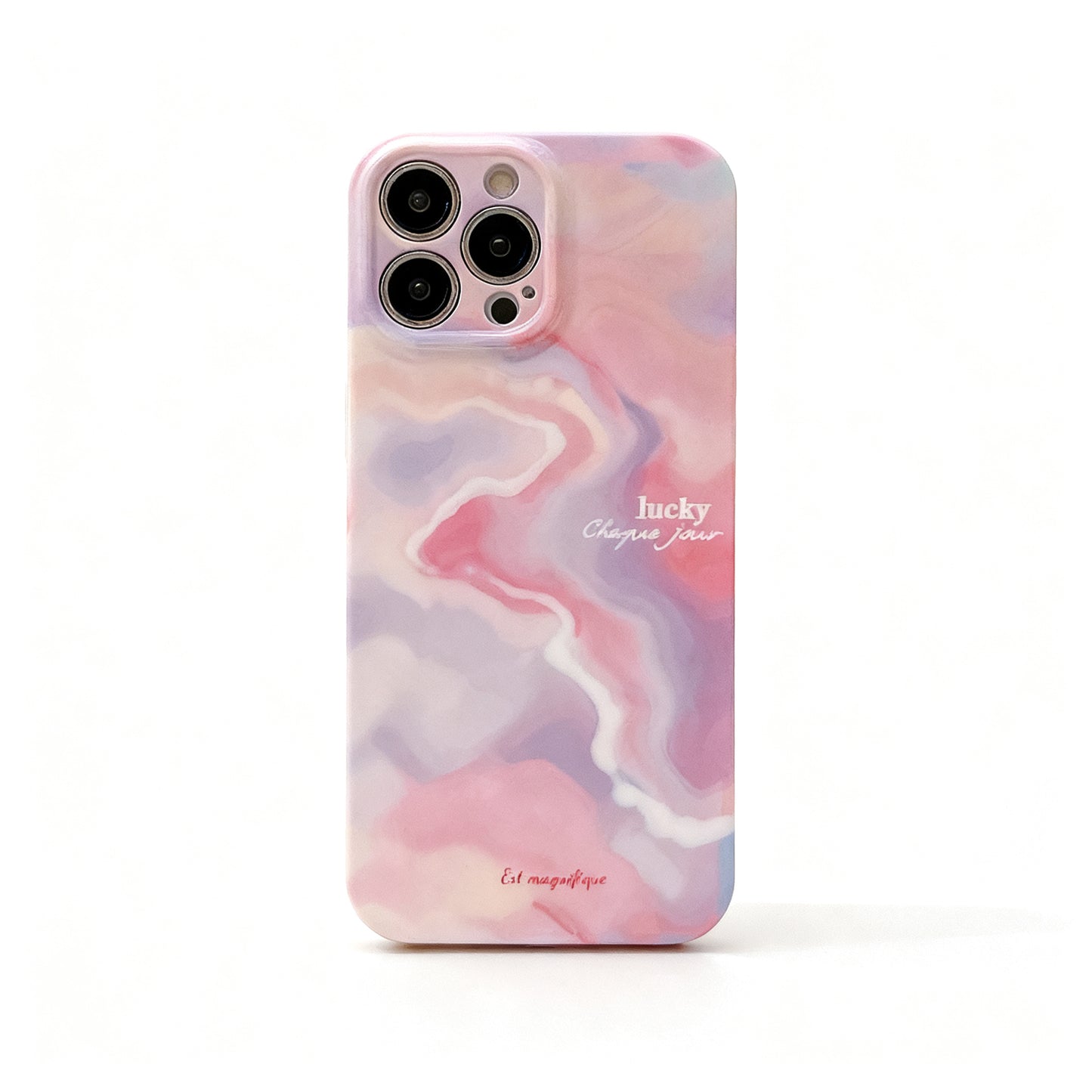 Soft Gray Floral Pattern Shockproof Phone Case for iPhone