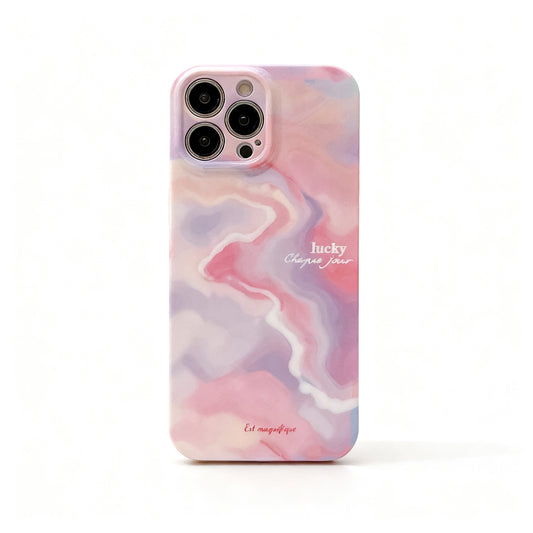 Soft Gray Floral Pattern Shockproof Phone Case for iPhone