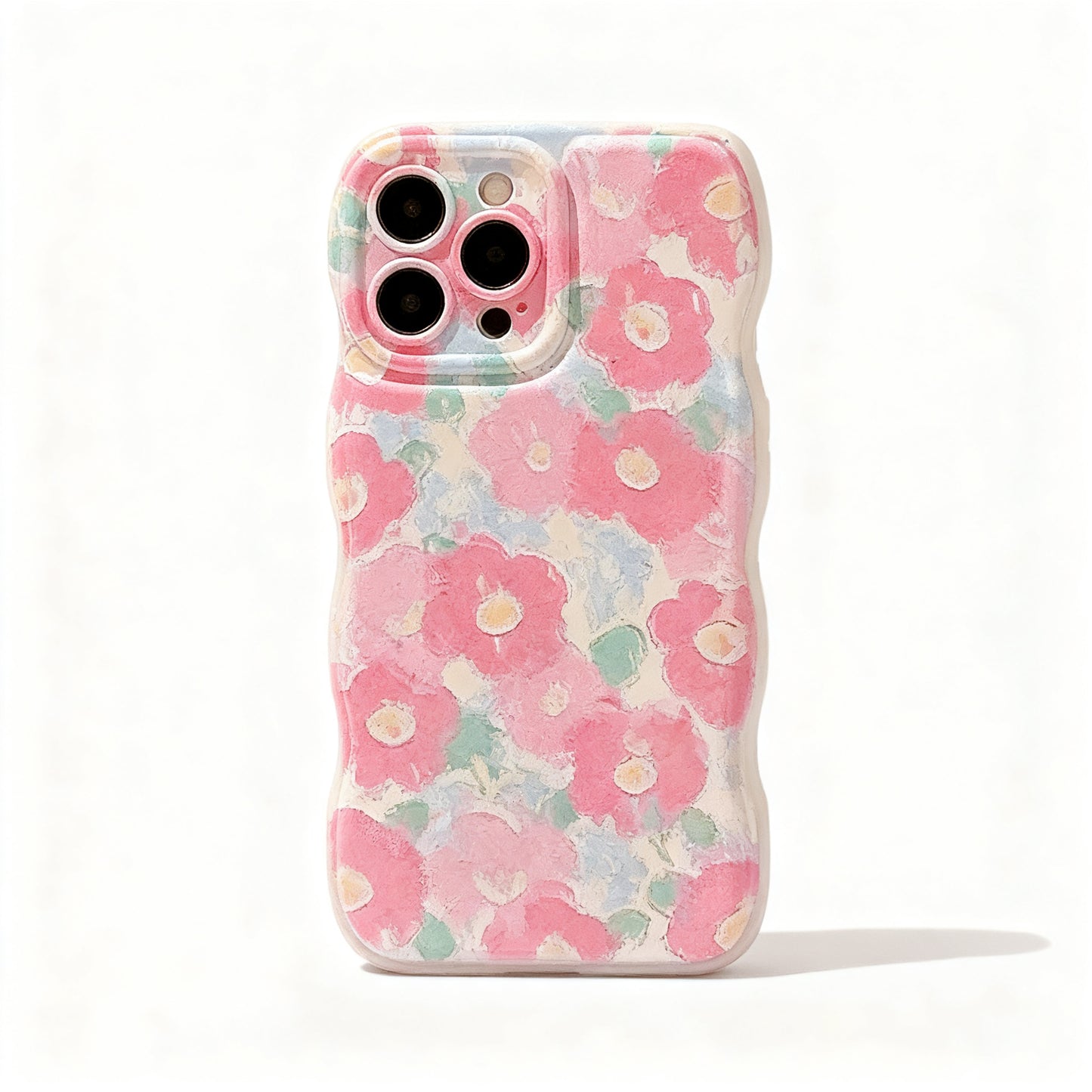 Pink Floral Soft Phone Case for iPhone