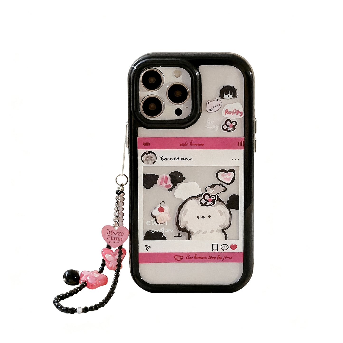 Cute Dog Window Graffiti Magnetic Phone Case for iPhone