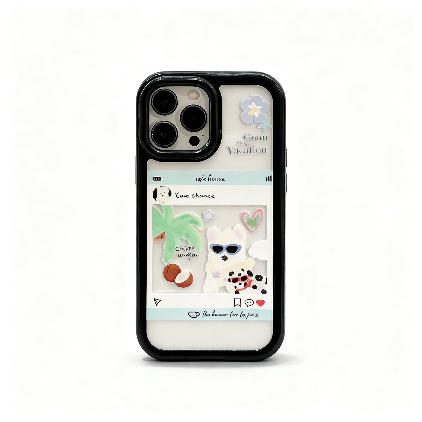 Cute Dog Window Graffiti Magnetic Phone Case for iPhone
