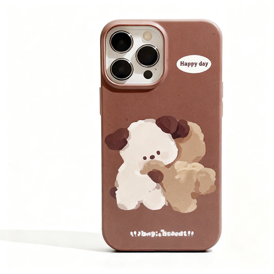Cute Brown Dog Matte Phone Case for iPhone
