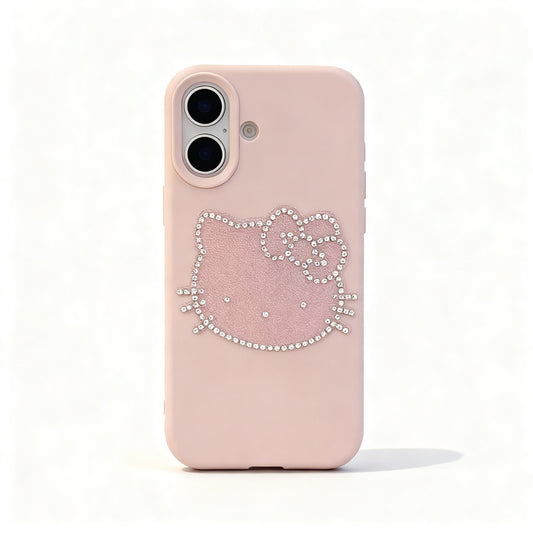 Pink Cat Glitter Shockproof Phone Case for iPhone