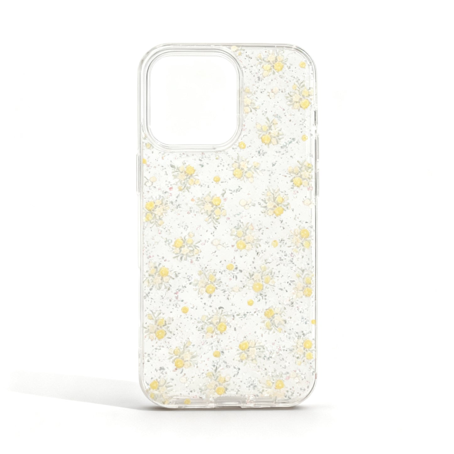Warm Yellow Floral Soft Phone Case for iPhone