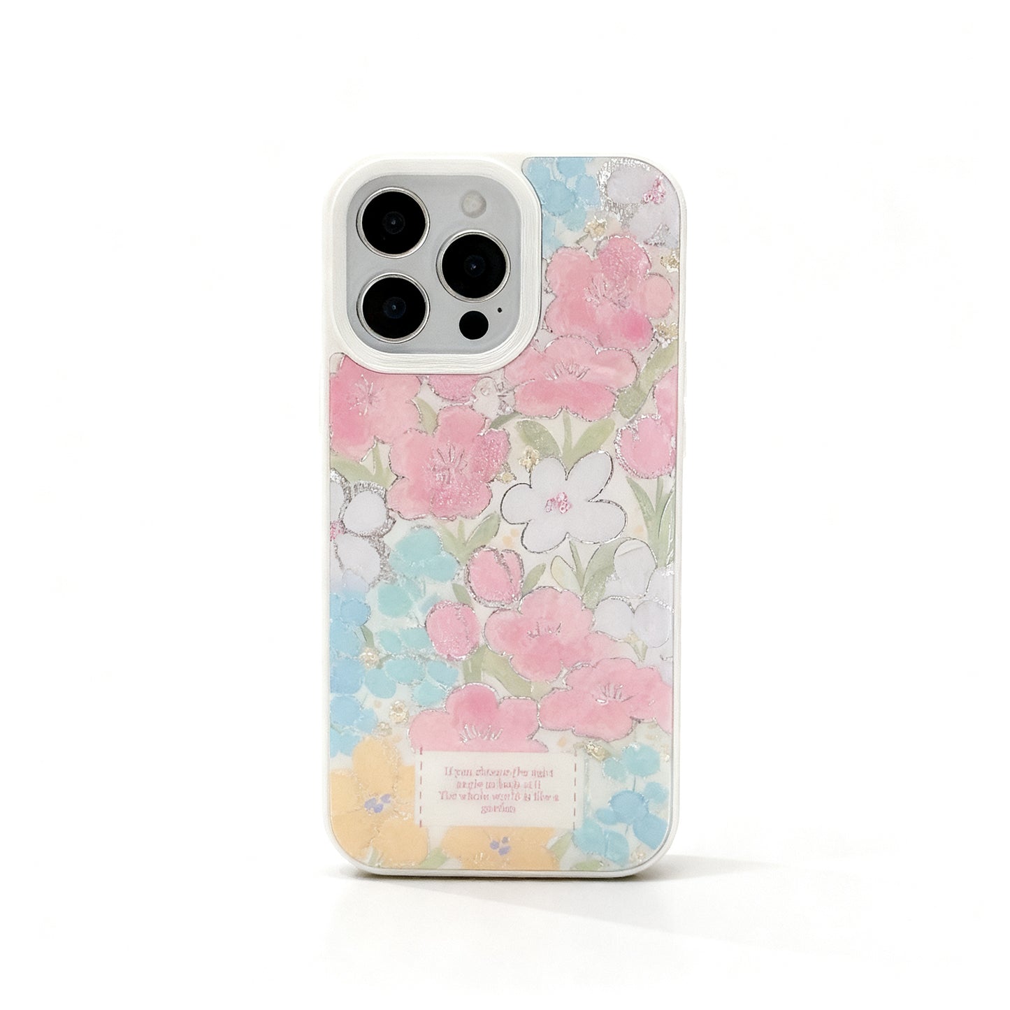 Gold Floral Soft Phone Case for iPhone